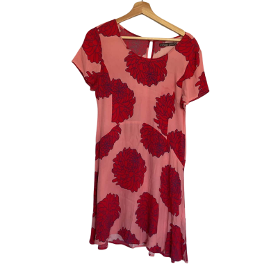 Mister Zimi Womens  Size 10 Casual Dress Blue / Floral / Pink  / Red 