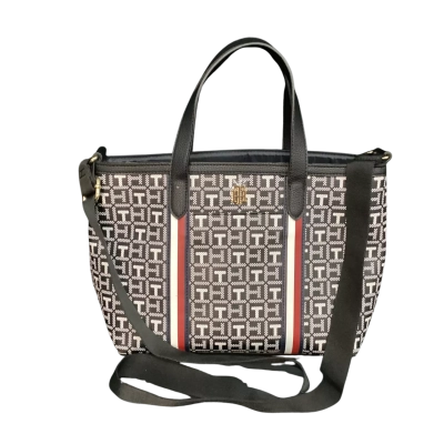 Tommy Hilfiger Womens Bowling Bag Navy Blue / White 