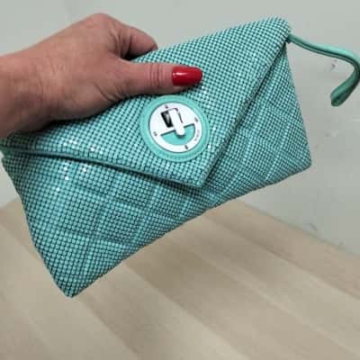 Mimco Womens Green Envelope Mesh VGUC