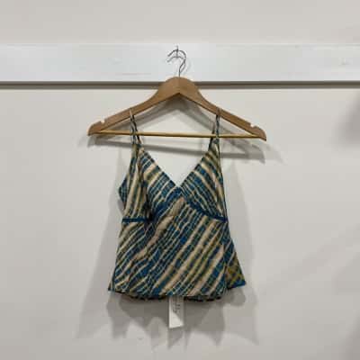 Tigerlily Womens  Size 10 Cami  Blue / Gold 