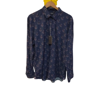 BNWT Oxford Mens  Size XL Business Shirt Navy Blue RRP $149.00