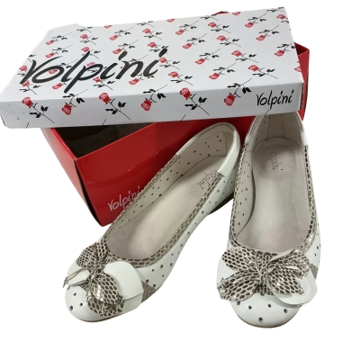 VOLPINI ‘Gypsy’ White Ballet Flats Size EU36 NEW! rrp$149