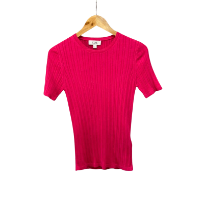 COS Womens  Size S Short Sleeve Top Pink  