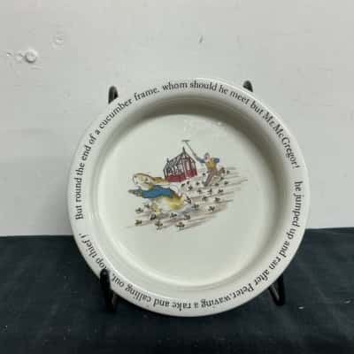 Vintage Wedgwood Beatrix Potter Peter Rabbit “Stop Thief” Childs bowl 