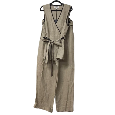 Witchery Womens Linen Suit Size 12 & 14 Beige 