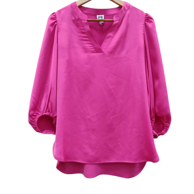 Anne klein Womens Size S V-Neck Top Pink (14)