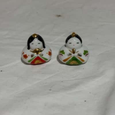  Japanese ceramic Hina dolls