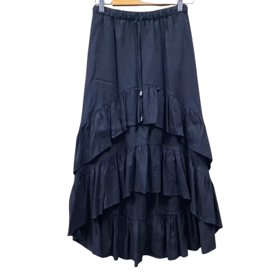 Decjuba Black Asymmetrical Skirt Size S