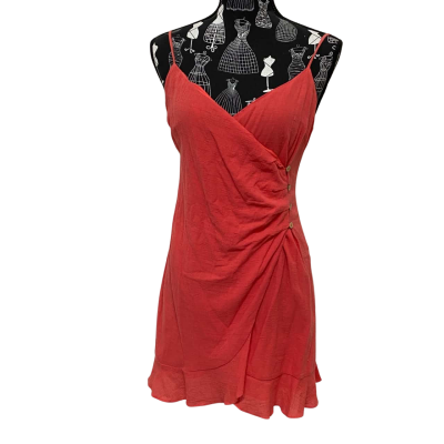 Mooloola Womens  Size 8 Wrap Dress Coral BNWT