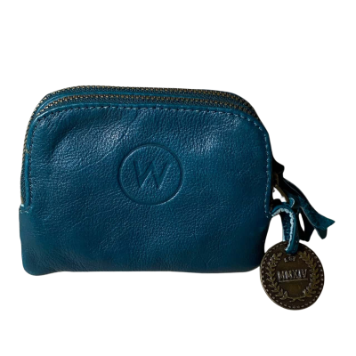 Wanderers Small Teal Leather Wallet/Coin Purse
