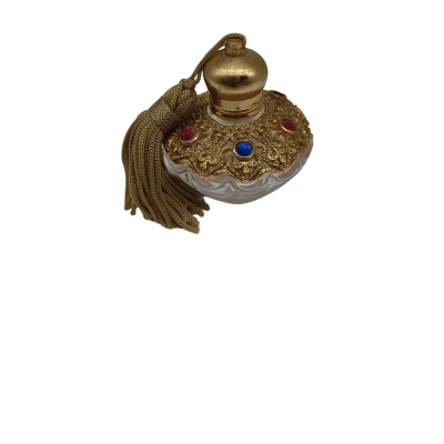 Vintage gilt glass fragrance bottle 