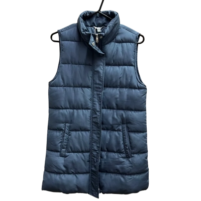 New With Tags SUZANNEGRAE  Women's  Size XXS Puffer Vests / Front Zipper / Button-up Blue  RRP:$79.95 AUD