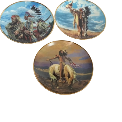 American Indian Heritage 3 Limited Edition Plates 