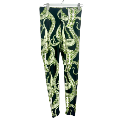 Blackmilk Black Green Octopus Leggins Size M