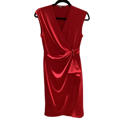 Jacqui-E Womens Size XS Sleeveless Dress Red RRP $99.95