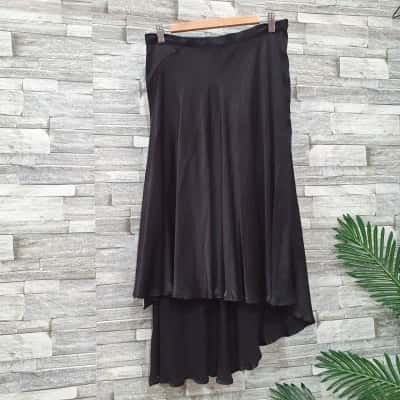 Bardot Womens Asymmetrical Hemline Skirt Black  