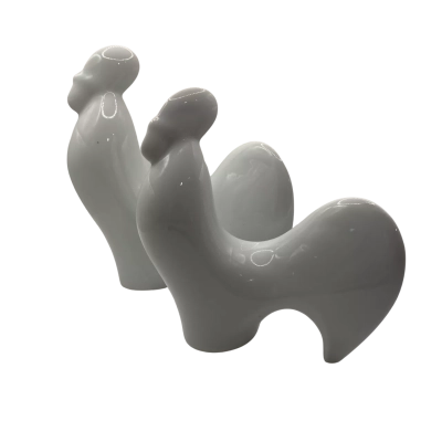 Naaman Israel brand fine porcelain pair of roosters