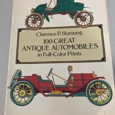 100 great antique automobiles in full color prints