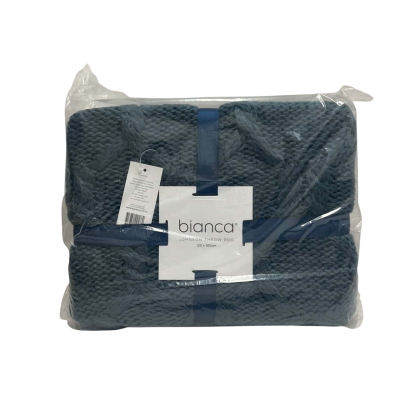 Bianca Johnson Throw Rug Denim Colour