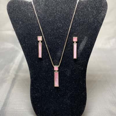 Women’s 925 Sterling Silver Shell Inlay Jewellery Set