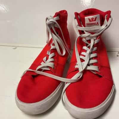 Supra  Mens  hi tops Size 11 Sneakers Red / White 