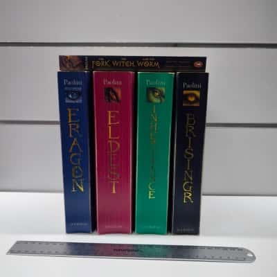 Christopher Paolini Inheritance Cycle and Tales from Alagaësia Book Bundle of 5 (Eragon, Eldest, Brisingr, Inheritance, and The Fork, Witch and Worm)