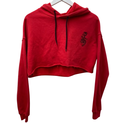 Neon Hart Womens  Size XS Cropped Jumper Red 