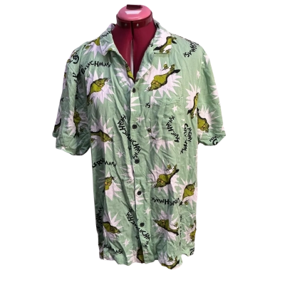 Cotton On The Grinch Womens  Size L - XL Pyjama Top Green 