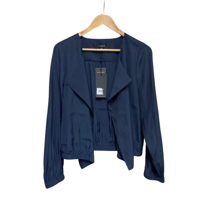Cable Melbourne Womens  Size 12 Open Jacket Navy Blue 