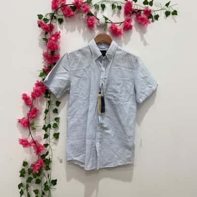 Industrie Mens  Size M Short Sleeve Shirt Blue 