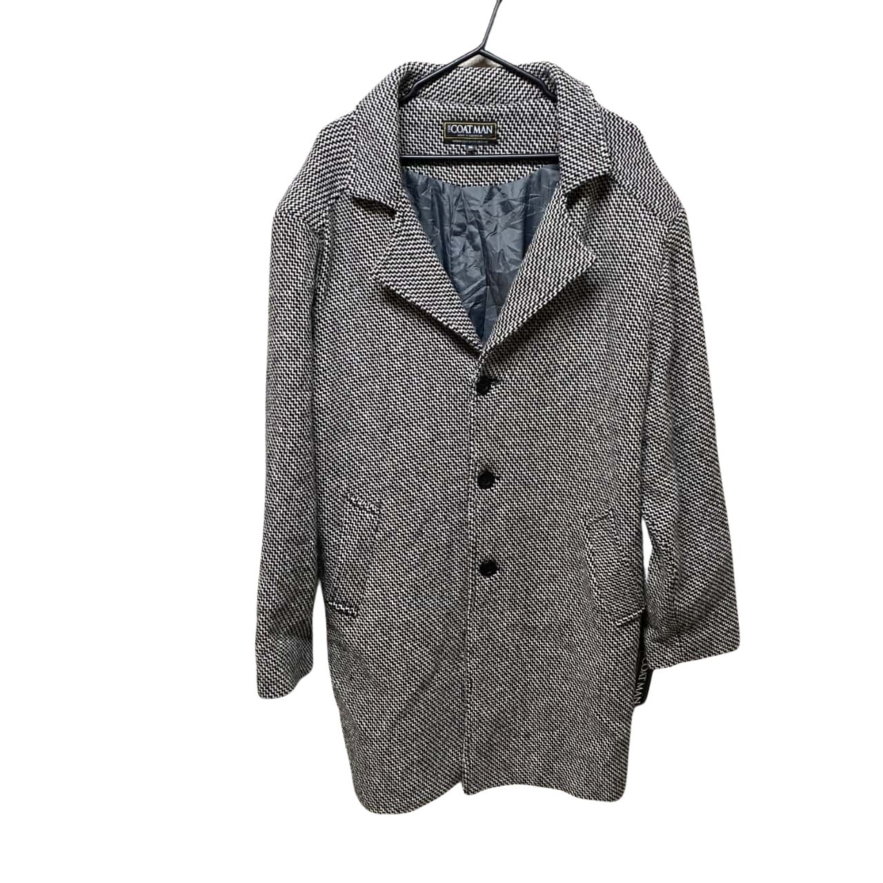 The Coat Man Womens Over Coat Size XL Black / White BNWT