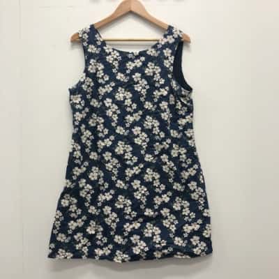 Dangerfield / Princess Highway Womens  Size 14 Mini Dress Floral / Navy Blue 