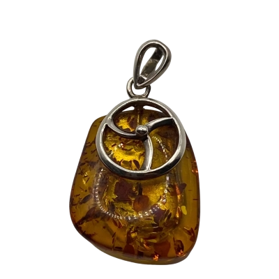  Women’s Pendant Amber Brown / Silver 