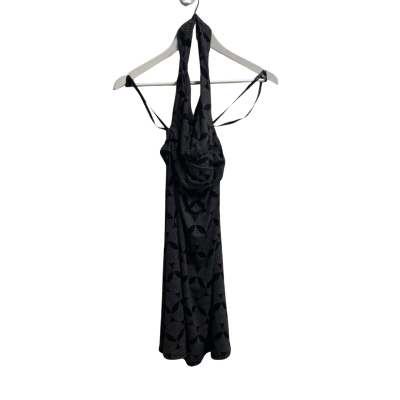 POP STAR Womens  Size 12 Sleeveless Dress  Black  / Pattern / White 