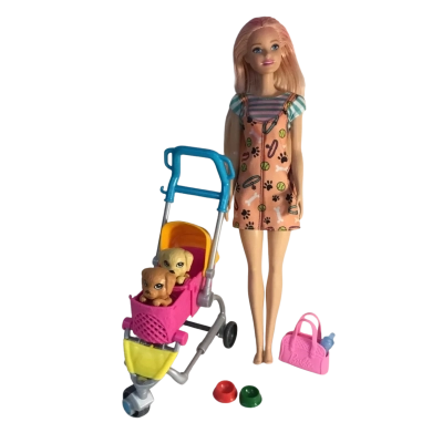 Barbie Dog Walking Play Set as pictured