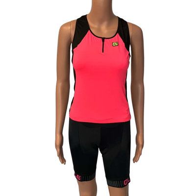 Ale Women's cycling set top and pants Size M Black  / Pink  