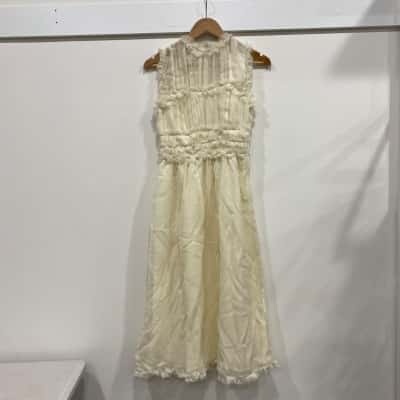 ULLA JOHNSON  Womens  Size 0 Sleeveless Dress  Cream 