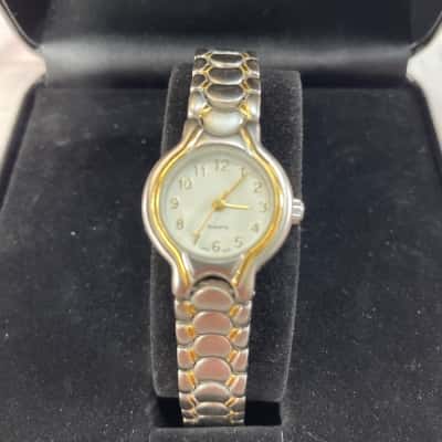 Vintage AVON Silver & Gold Toned Wind-up Watch. Not Working 