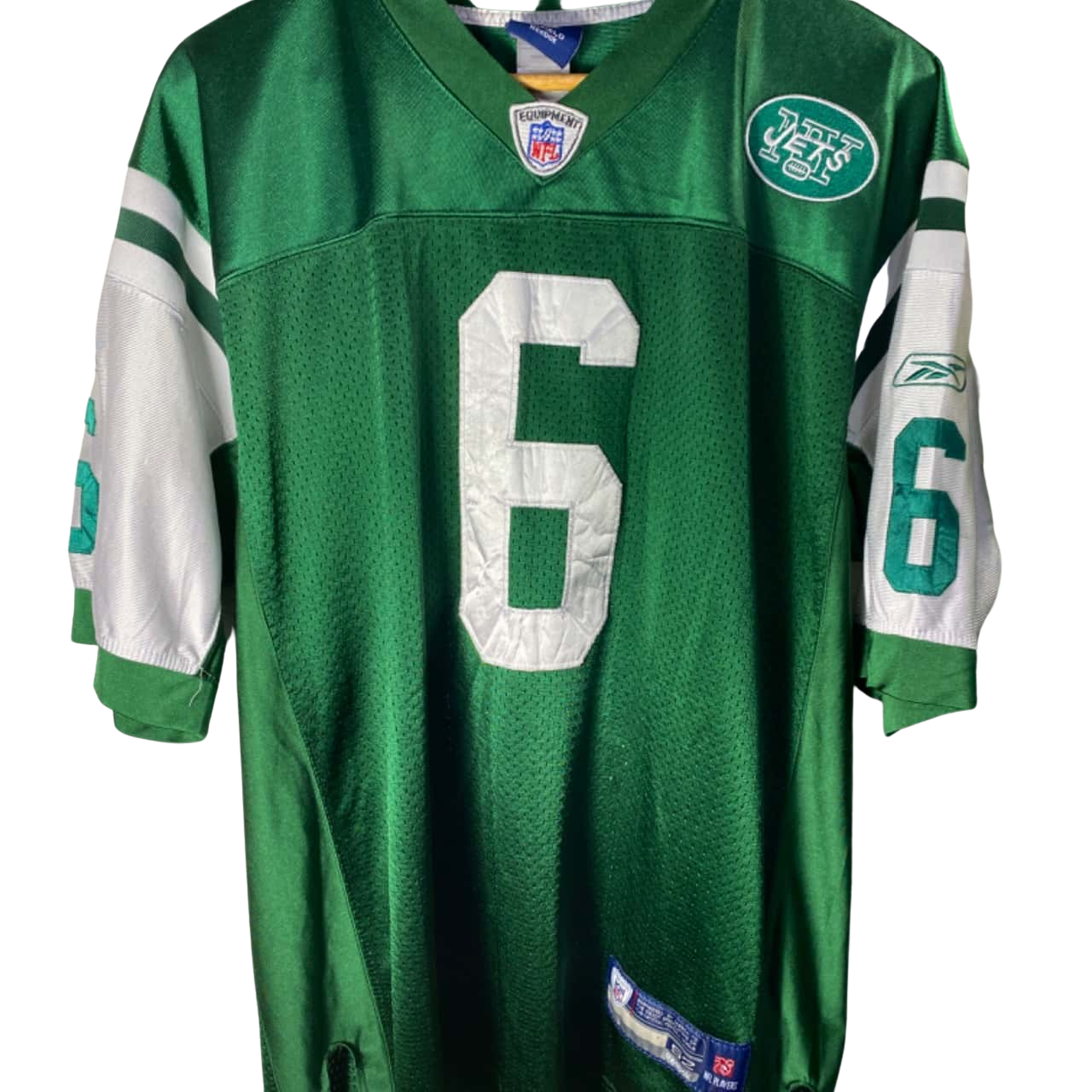 NFL Reebok Mens Jets Sanchez Jersey Size L Green / White (s)