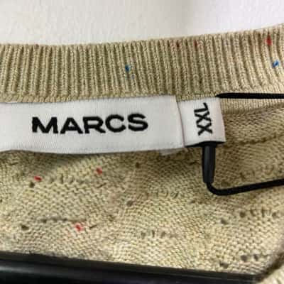 Marcs Womens  Size XXL Short Sleeve Jumper Beige 