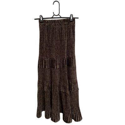  Womens  Size M / S A-Line Skirt Black  / Brown 