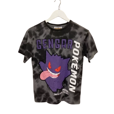 Pokemon GENGAR Graphic Tee Boys Size 12 Grey Like-New