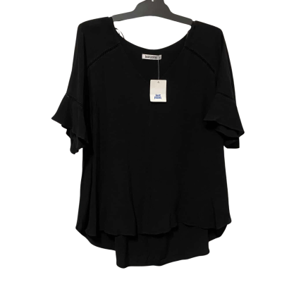 Just Jeans Womens  Size 16 Short Sleeve Top Black  