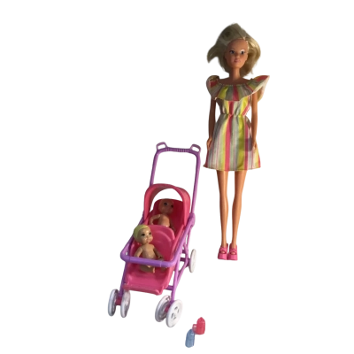 Barbie, Pram and Babies as pictured