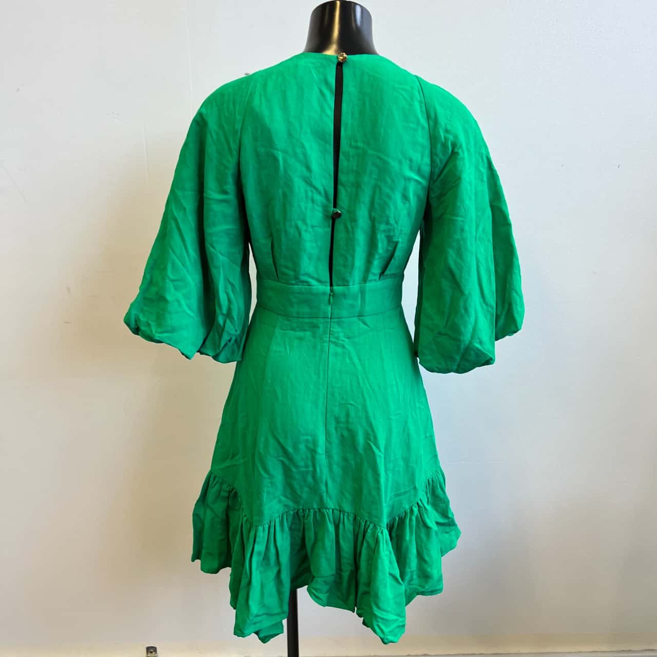 BNWT Sheike Womens Size 6 V-neck Flared Sleeve Mini Dress Emerald Green (s)  - New With Tags | Salvos Stores