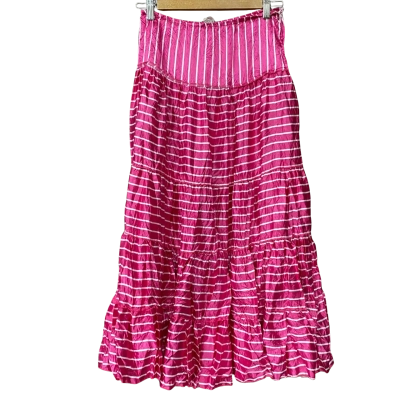 Vintage Eva Tralala Womens Pink/ White Striped Skirt 
