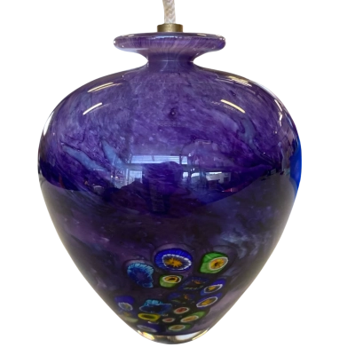 Hand blown  art glass lamp 