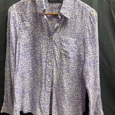 Sportscraft Womens Size 10 Purple Animal Print Shirt