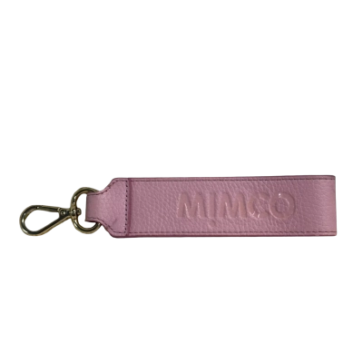 Mimco Pink 'Patch Leather Keyring' Wristlet / Wrist Strap (Pink Sorbet)