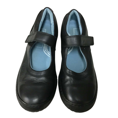 Skobi Splash Black Leather School Shoe